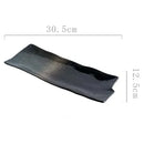 Japanese-style Sushi Plate Rectangular Ceramic Sashimi Flat Plate Creative Tableware Irregular Long Commercial Japanese Plate-Letifly Lights and Decor