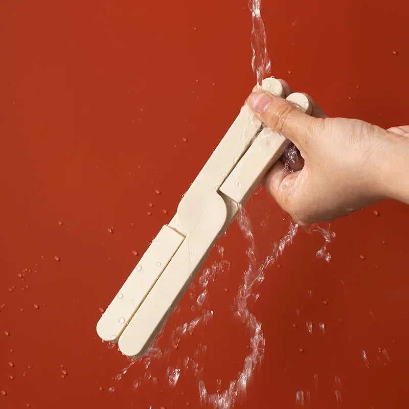 Foldable silicone heat resistant Crossfold Coaster Trivet, non-slip pot pan mat and coaster set in modern multi-color shades for kitchen table protection