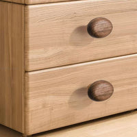 Cabinet handle solid walnut smooth pebble shape modern design