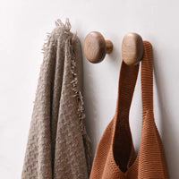 Cabinet handle solid walnut smooth pebble shape modern design