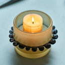 Colorful frosted glass vase ring design mini cylindrical bud vase for stems candles diffuser