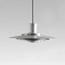 danish modern brushed aluminum ufo disc pendant light with led for dining room or kitchen island
