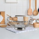 Verge Wire Basket Set stainless steel wire fruit basket modern kitchen bowl polished silver produce holder