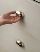 Mirror Gloss Nickel Silver Shell Shape Drawer Pulls 64mm Hole Spacing Modern Luxury Oval Cabinet Handles for Closet Dresser-Letifly Lights and Decor