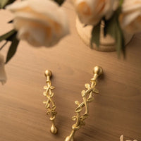 Santaya Brushed Brass Handles Vine-shaped for Kitchen Cabinets Bedroom Wardrobe Drawer Knobs and Furniture Handle-Letifly Lights and Decor