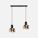 Carrara Eclipse Lamp Luxury Black Round Natural Stone Pendant Lamp High-end Bedroom Bedside LED Chandelier Living room Decoration Home Hanging Lights