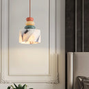 Luxury stone pendant lamp natural marble LED chandelier light
