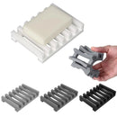 Flexible silicone soap holder with wave drainage design for kitchen or bathroom soap saver storage