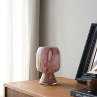 Sculpted Bloom Vase Colorful Glass Vase Hydroponics Plant Pots Table Decoration Flowers Arrangement Painted Artwork Floral Vase Room Aesthetic Decor