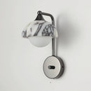 Orion Marble Sconce Black marble wall sconce alabaster stone modern luxury bedroom wall light