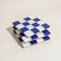 Pixel Checkered Tile Coasters