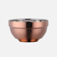 Small&Big Stainless Steel Chinese Rainbow Round Bowl Rice Soup Double Hot Insulation Container Noodle Bowl Kitchen Tableware-Letifly Lights and Decor