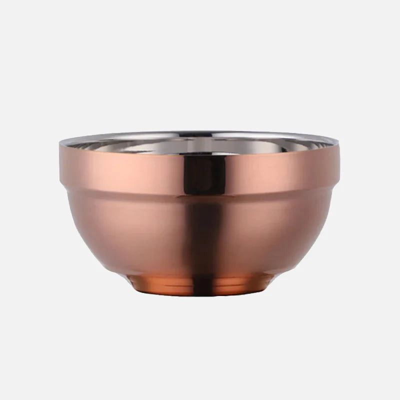 Small&Big Stainless Steel Chinese Rainbow Round Bowl Rice Soup Double Hot Insulation Container Noodle Bowl Kitchen Tableware-Letifly Lights and Decor