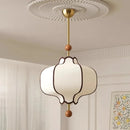 Retro Fabric Lampshade Pendant Light Japan Circular LED for Room Dining Table Apartment Wooden Ball Lighting Fixtures E27-Letifly Lights and Decor