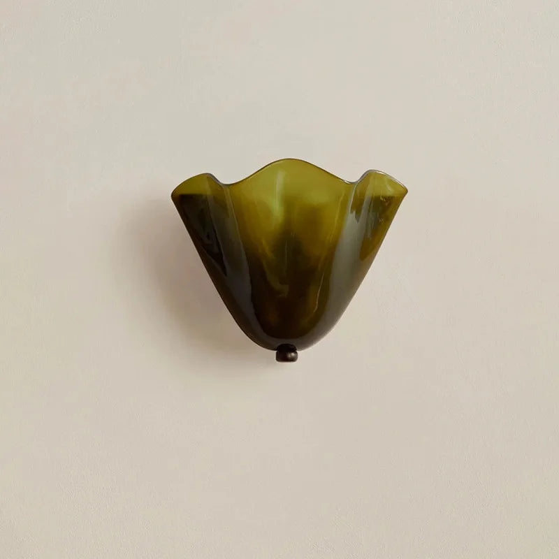 Wall Sconce petal glass sculptural ambient lighting colored glass decorative wall lamp