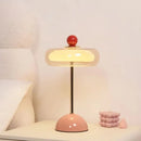 Mid-Century Modern Glass Table Lamp Vintage LED Bedside Desk Lamp Golden Metal Pole Bedroom Nightstand Decor Light-Letifly Lights and Decor