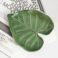 A Ceramic Spatula Holder - Kitchen Countertop Spoon Holder - Cute Leaf Design, Multifunctional Cutlery Holder-Letifly Lights and Decor