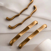 Santaya Antique Brass Cabinet Pulls Handles Dresser Drawer Solid Brass Cabinet Handles Wardrobe Kitchen Hardware Pull-Letifly Lights and Decor