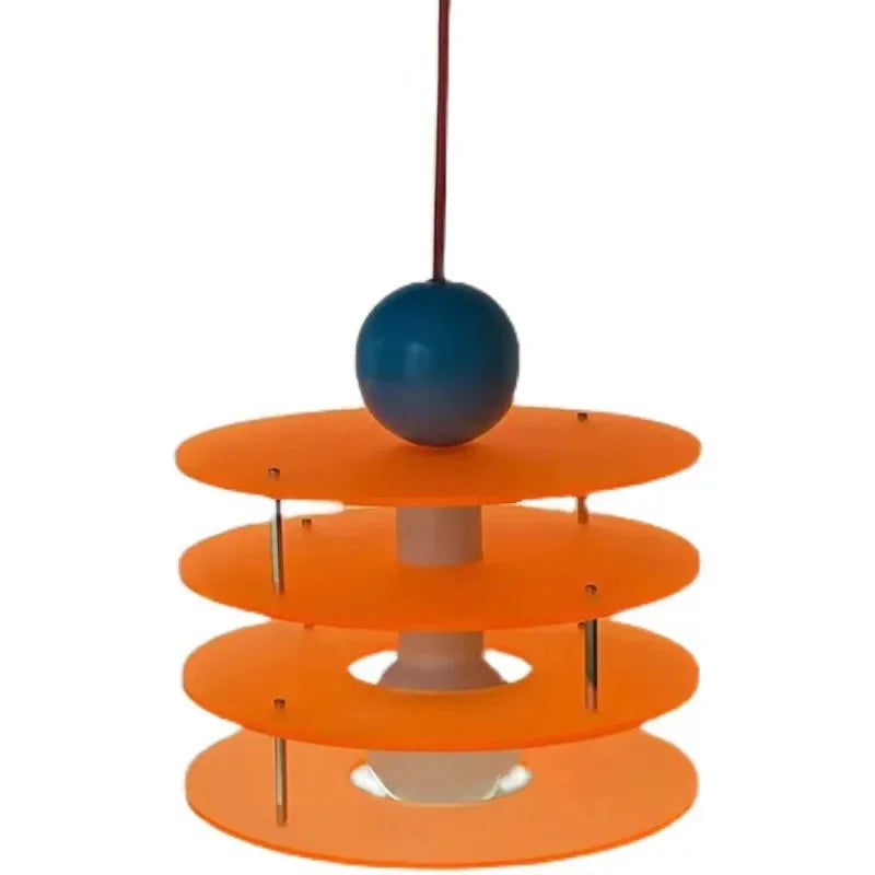 Disc-O Drop Pendant Lamp colorful acrylic bauhaus pendant lamp multilayer disc design dopamine decor