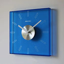 Modern Transparent Clock Klein Blue Wall Hanging Clock Timepiece for Bedroom Living Room Office Acrylic Square Wall Decor-Letifly Lights and Decor