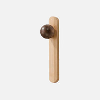 solid wood hemisphere cabinet pulls minimalist round drawer handles natural wood furniture hardware