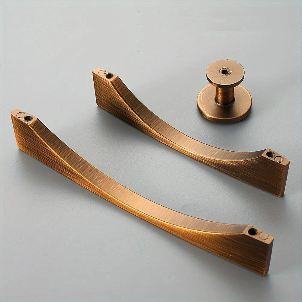 1pc Modern Nordic Simple Style Zinc Alloy Cabinet Handles And Knobs Brushed Bronze Finish Furniture Hardware Cupboard Door Pulls-Letifly Lights and Decor