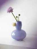Glass vase with orb detail stained glass pastel colorful modern decor