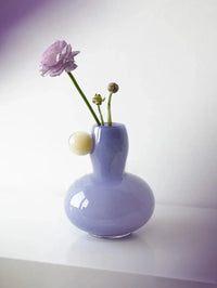 Glass vase with orb detail stained glass pastel colorful modern decor