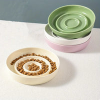 Ceramic Cat Slow Food Bowl for Small Dogs Anti-Choking Pet Supply Dishwasher Safe Dog Bowls for Water And Food-Letifly Lights and Decor