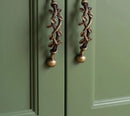 Santaya Brushed Brass Handles Vine-shaped for Kitchen Cabinets Bedroom Wardrobe Drawer Knobs and Furniture Handle-Letifly Lights and Decor