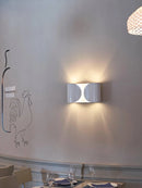 The Dichotomy Wall Light Modern wall light metal chrome black gold white dual glow contemporary lighting