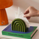 Rainbow Ceramic Tissue Holder Paper Towel Holder Restaurant Napkin Holder Tissue Storage Holders Tissue Container Tableware-Letifly Lights and Decor