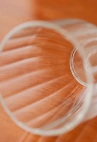 Ribbed borosilicate glass whiskey cocktail espresso cup old fashioned durable glass tumbler