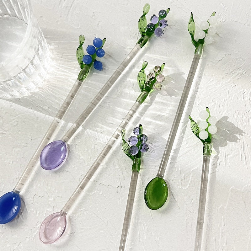 Floral Glass Stirrer
