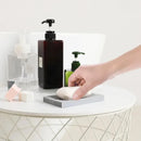 modern silicone soap dish soft glue punch-free bathroom soap holder with drain grooves non-slip design