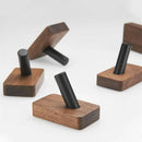 Wooden wall hook self-adhesive walnut key holder modern towel coat hanger