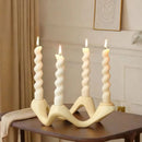 Serpentine Ceramic Candelabra