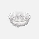 Clear ripple glass serving bowl scalloped edge fruit salad bowl modern decorative tableware