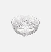 Clear ripple glass serving bowl scalloped edge fruit salad bowl modern decorative tableware