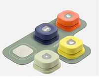 Training buttons set recordable talking dog buttons rubber mat colorful pet communication tool