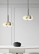 Eclipse Mini Pendant Lamp Luxury Black Round Natural Stone Pendant Lamp High-end Bedroom Bedside LED Chandelier Living room Decoration Home Hanging Lights