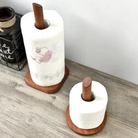 Creative Walnut Tissue Storage Rack Kitchen Vertical Roll Paper Holder Plastic Wrap Shelf Household Storage Ornament Decoration-Letifly Lights and Decor
