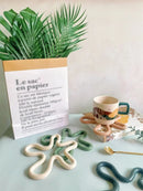 wave silicone heat resistant coaster non-slip pot holder modern kitchen mat