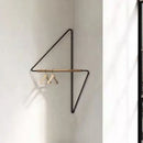 Wall rack geometric corner hanger minimalist metal wood coat rack modern storage