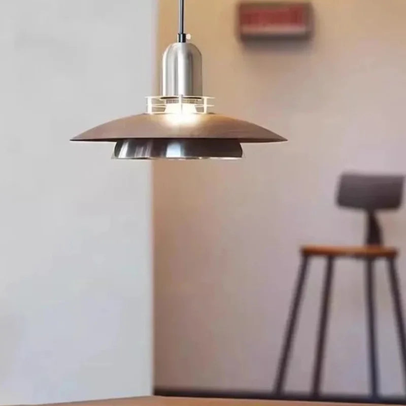 Aero Bar Pendant Lamp Aluminum and wood linear pendant light modern Nordic ceiling lamp chandelier