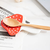 Cartoon Mushroom Spoon Holder,Restaurant Soup Spoon Chopstick Holder, Easy To Clean Ceramic Kitchen Holder-Letifly Lights and Decor