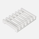 Flexible silicone soap holder with wave drainage design for kitchen or bathroom soap saver storage