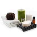 Flexible silicone soap holder with wave drainage design for kitchen or bathroom soap saver storage