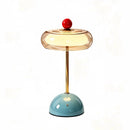 Mid-Century Modern Glass Table Lamp Vintage LED Bedside Desk Lamp Golden Metal Pole Bedroom Nightstand Decor Light-Letifly Lights and Decor