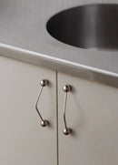 Kinetic Line Knobs & Pulls Minimalist brass cabinet knobs and pulls solid brass modern hardware set